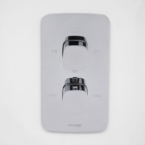 Смеситель для ванны и душа Wasserkraft Naab 8600 8644 Thermo встраиваемый в стену хром с термостатом - фото 3