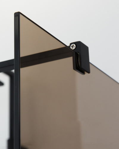 Душевая перегородка Cezares LIBERTA LIBERTA-L-2-120-BR-NERO 120х195 стекло тонированное профиль черный - фото 2