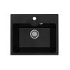 Кухонная мойка Practik PR-490 PR-M-490-004 50х40 цвет черный поверхность глянцевая