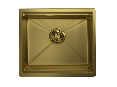 Кухонная мойка Granula Kitchen Space 5045U, ЗОЛОТО САТИН 50х45 цвет золото сатин поверхность матовая - фото 2