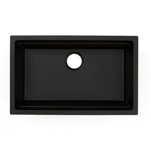 Кухонная мойка Grandex Aqua 500304 73х45 цвет черный поверхность матовая - фото 4