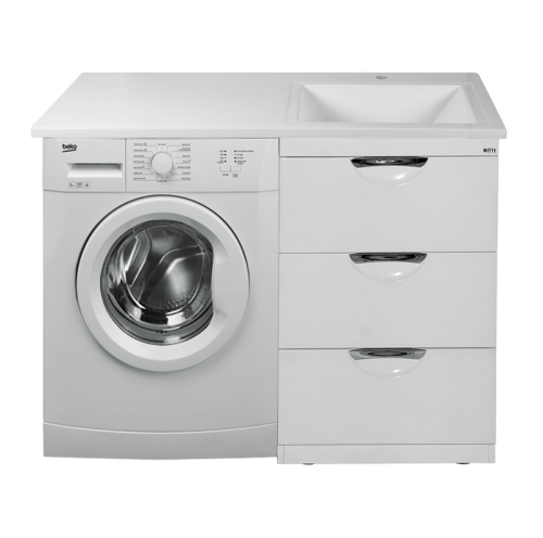 Тумба под раковину Misty Куба П-Куб01060-0113Я 55х46х87 напольная цвет белый - фото 2