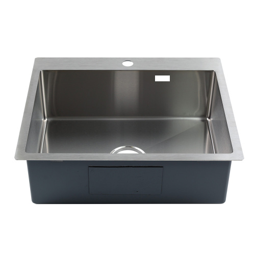Кухонная мойка Melana ProfLine MLN-R6050HK 60х50 цвет сатин поверхность матовая - фото 2
