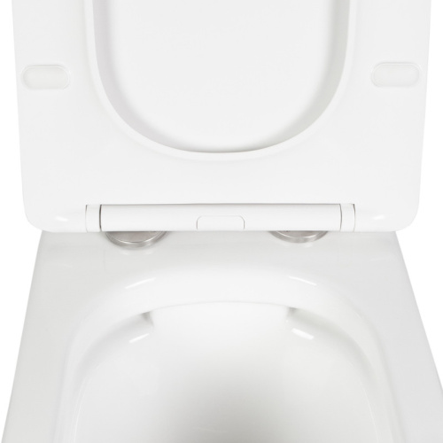 Унитаз напольный с бачком Bond Cube F04-00 белый с сиденьем безободковый душевой смыв - фото 5