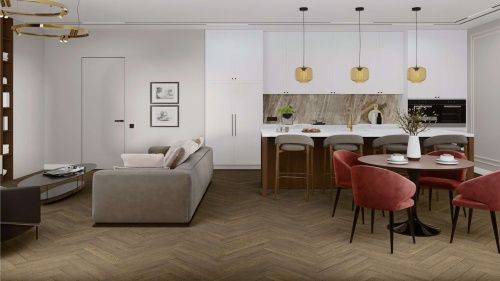 SPC ламинат Damy Floor LONDON 0030--6L Ноттингем толщина 0.4 см 43 класс 615х123 - фото 4
