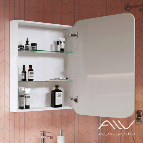 Зеркало-шкаф Alavann Lana ALV0773002 60х15х80 подвесной цвет белый - фото 2