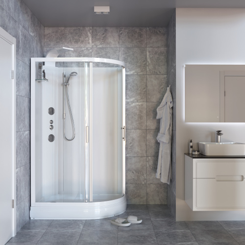 Душевая кабина Taliente TA-128CW(L) 120х80 асимметричная без крыши ориентация левая - фото 3