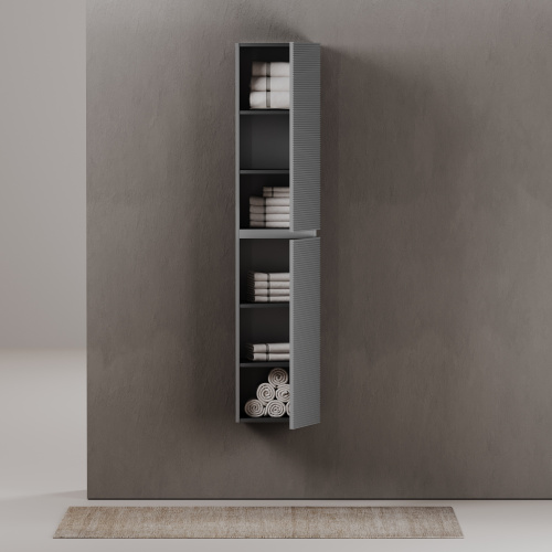 Шкаф-пенал Sancos FOLK PFL35ES 35х35х165 подвесной цвет серый - фото 3