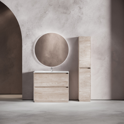 Тумба под раковину Sancos Libra Floor LB100FEG 99х45х84 напольная цвет дуб галифакс натуральный - фото 2