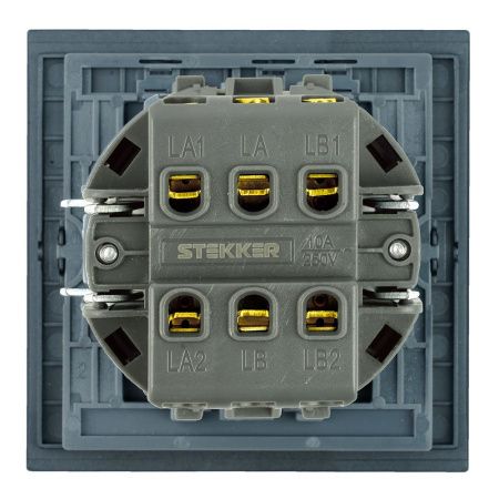 Переключатель перекрестный 1-клавишный (механизм) Stekker Мия 50571