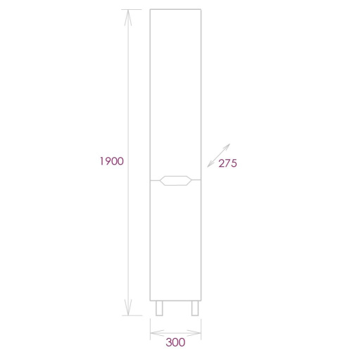 Шкаф-пенал Onika Айленд 403081 30х28х190 напольный - фото 3