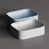 Раковина из сантехнического фарфора Ceramica Nova ELEMENT CN6052MSG 50х40 накладная цвет серый без отверстий под смеситель