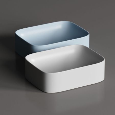 Раковина из сантехнического фарфора Ceramica Nova ELEMENT CN6052MSG 50х40 накладная цвет серый без отверстий под смеситель