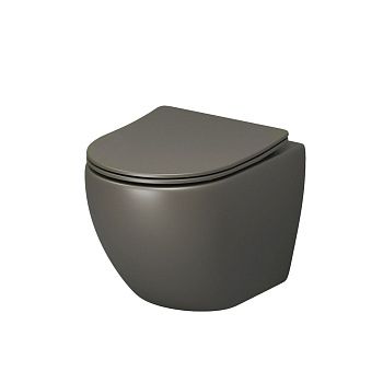Унитаз подвесной Grossman Color GR-4455GSMS зеленый с сиденьем безободковый каскадный смыв