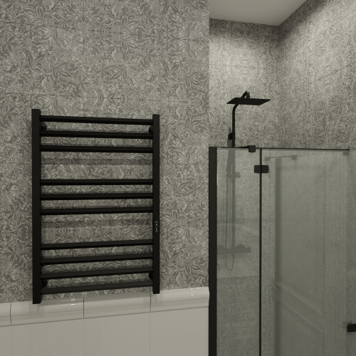 Полотенцесушитель Altasan АрмадаПроф АрмадаПрофР8050ЧМ подвесной 53х81 электрический черный муар - фото 4