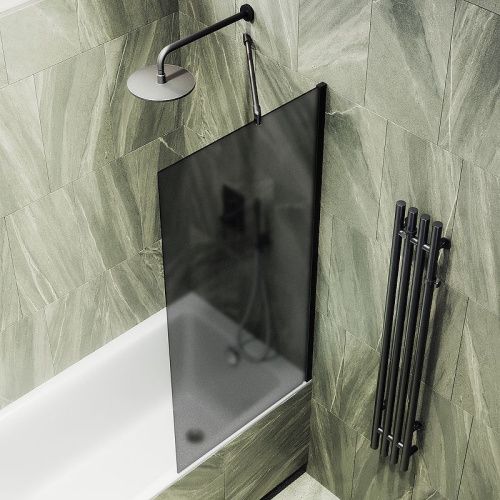 Душевая шторка на ванну Maybah Glass MGV-87-6ш 70х140 стекло тонированное профиль черный ориентация универсальная - фото 4