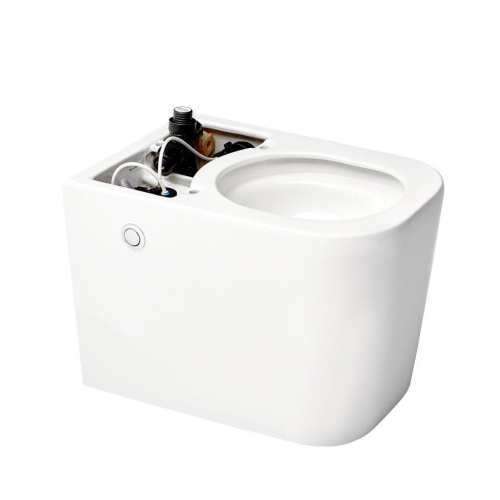 Унитаз приставной LeMark SATOFSHFS2 белый с сиденьем микролифт безободковый смыв торнадо - фото 5