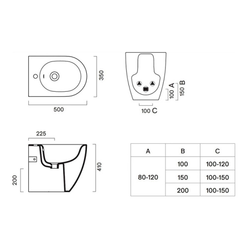 Биде Catalano Sfera 519501001 напольное - фото 2