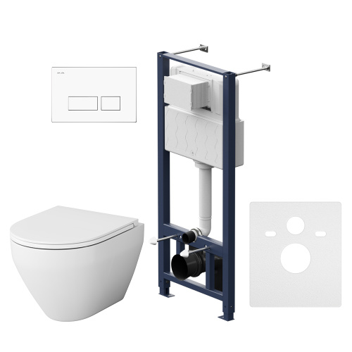 Комплект унитаз с инсталляцией с клавишей смыва Am.Pm Spirit V2.0 IS47001.701700 - фото 2