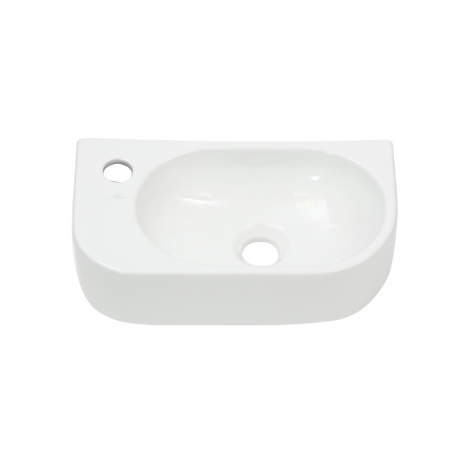 Раковина из сантехнического фарфора Melana 78204R-805 41х22 подвесная цвет белый 1 отверстие под смеситель - фото 3