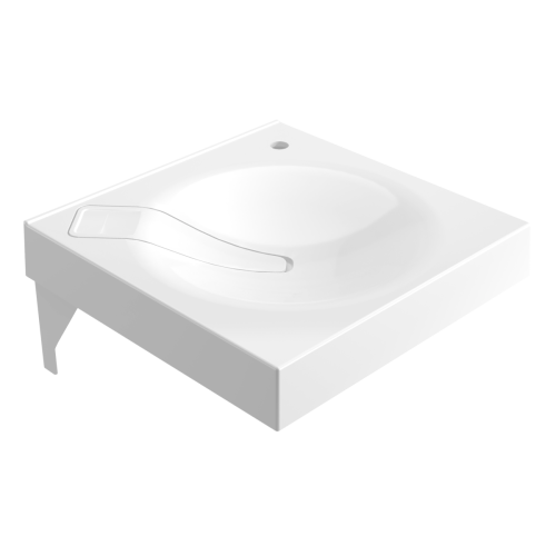 Раковина из литьевого мрамора Paola Paola Sergio 600 60х60 над стиральной машиной цвет белый глянцевый 1 отверстие под смеситель