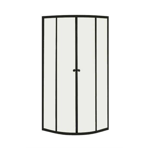 Душевой уголок Orange E01-090TB/G 88х88 стекло прозрачное профиль черный без поддона - фото 2