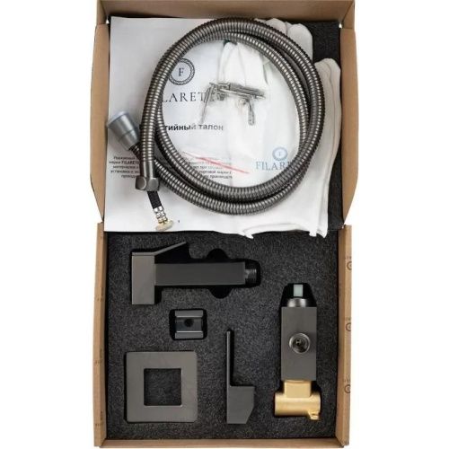 Гигиенический душ со смесителем Filarete Fing FL101BG графит - фото 4