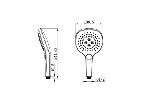 Лейка для душа Wonzon & Woghand WW-981358-CR - фото 2