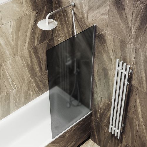 Душевая шторка на ванну Maybah Glass MGV-87-5ш 70х140 стекло тонированное профиль хром ориентация универсальная - фото 4