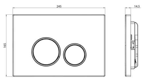 Сет унитаз + инсталляция + кнопка CC.300.80.01+FP.330.DW.01+AM25010 Nero - фото 4