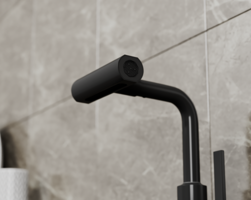 Смеситель для кухни Tinos TI3732-17Black на раковину/столешницу черный матовый - фото 4