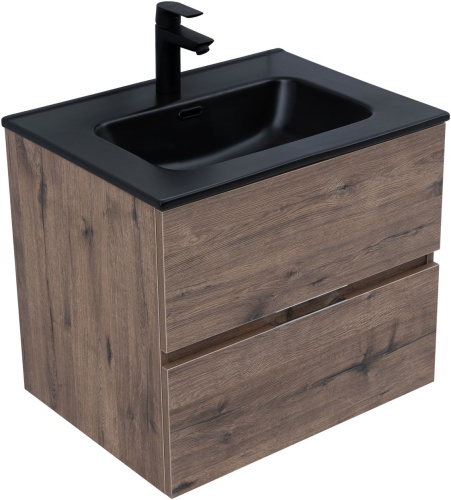 Тумба под раковину Aquanet Алвита New 00334184 60х46х51 подвесная цвет коричневый - фото 3