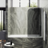 Душевая шторка на ванну Maybah Glass MGV-623-1 80х140 стекло тонированное профиль белый ориентация универсальная