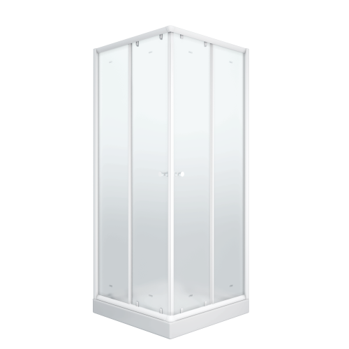 Душевой уголок Parly ZFQ81 80х80 стекло матовое профиль белый с поддоном - фото 3