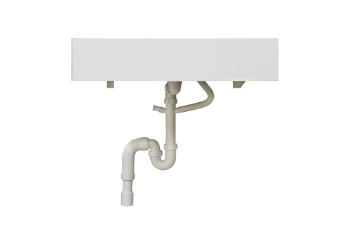 Раковина из литьевого мрамора Эстет Комфорт ФР-00014940 59х50 над стиральной машиной цвет белый 1 отверстие под смеситель - фото 2