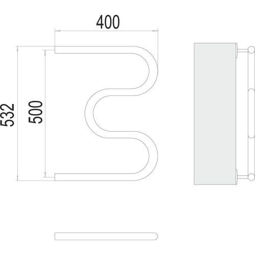Полотенцесушитель Terminus 4620768881138 40х53 водяной хром - фото 3