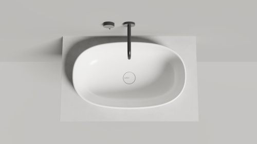 Раковина из искусственного камня Salini GRECA 1803201MF 65х39 полувстраиваемая цвет мультиколор - фото 3