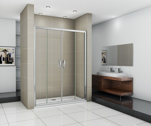 Душевая перегородка Good Door INFINITY ИН00038 170х185 стекло матовое профиль хром глянцевый - фото 3