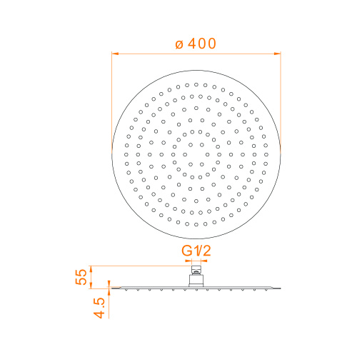 Верхний душ RGW Shower Panels 21148140-04 черный - фото 5