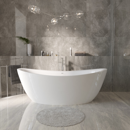 Ванна акриловая Grossman Galaxy GR-1402 180х85 отдельностоящая овальная с ножками - фото 2