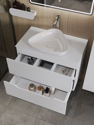 Тумба с раковиной Orange Line Li-80TuwMDF+B07-500W 81х46х66 - фото 4