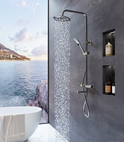 Душевая стойка Agger Thermo A2461100 настенная цвет хром с термостатом - фото 3