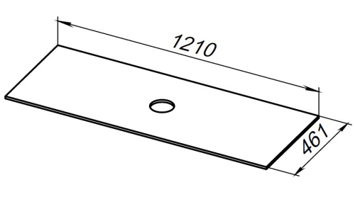 Столешница Allen Brau Reality 1.32026.K 121х46 накладная цвет белый - фото 4