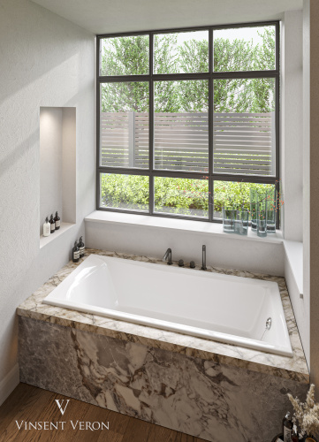 Ванна чугунная Vinsent Veron Devon VDV1908045H/E60327CH-AS 190х80 пристенная прямоугольная с ножками с ручками - фото 3