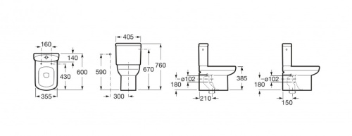 Чаша унитаза напольная Roca Dama senso 7342518000 цвет белый без бачка без сиденья смыв торнадо - фото 2