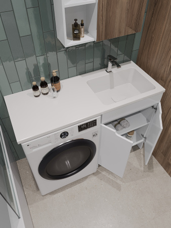 Тумба с раковиной Orange Sistema STD-120TUW+RAR 120х48х91 цвет белый