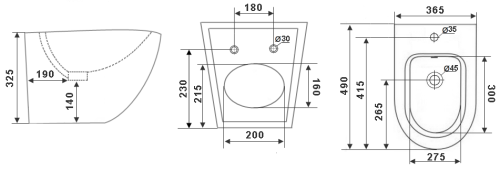 Биде Timo KULO TK-404MB подвесное - фото 2