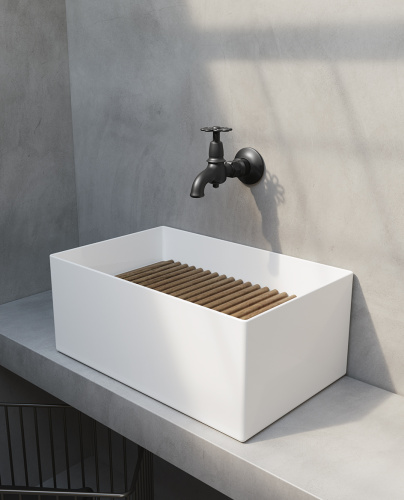 Раковина из сантехнического фарфора Galassia Meg11Pro 5484 60х38 подвесная цвет белый - фото 2