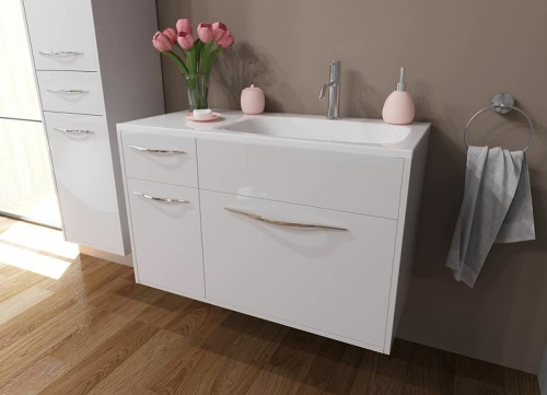 Тумба с раковиной Эстет Barcelona ФР-00003594 90х45х61 подвесная цвет белый - фото 2