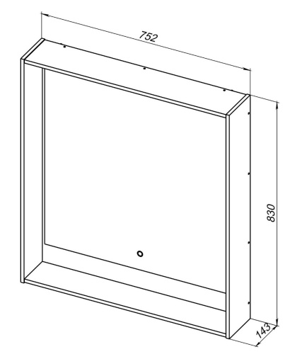 Зеркало в ванную Aquanet Милан 00336400 75х83 цвет темное дерево - фото 5
